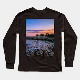 Summer Sunset Italy Beach Travel Vacation Long Sleeve T-Shirt